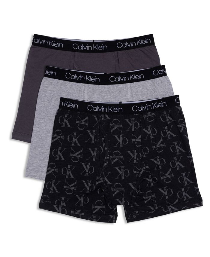 

Трусы-боксеры с логотипом Big Boys, набор из 3 шт. Calvin Klein, мультиколор