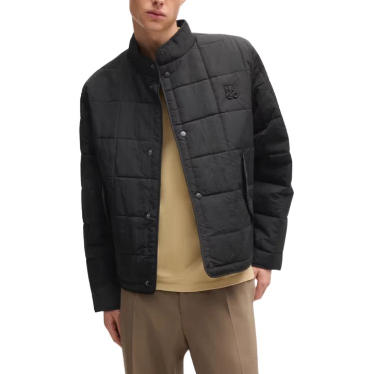 

HUGO BOSS Куртка с логотипом и стёганой отделкой, Black