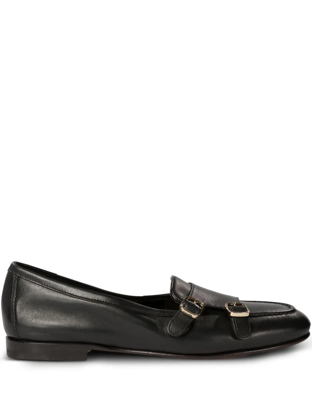 Кожаные мокасины Santoni, черный
