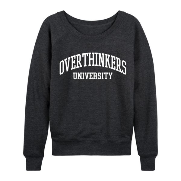 

Женская толстовка с длинным рукавом Overthinkers University из френч терри Licensed Character, серый