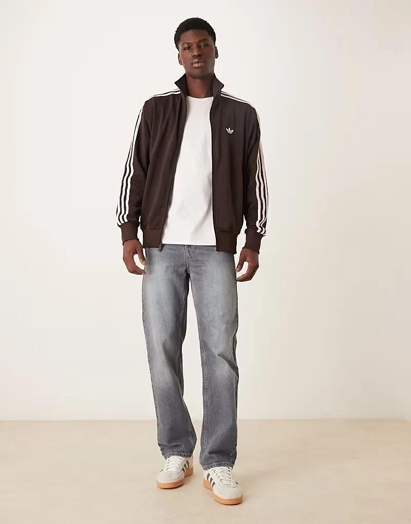 Спортивная куртка Adidas Originals Firebird коричневого цвета — фото 2