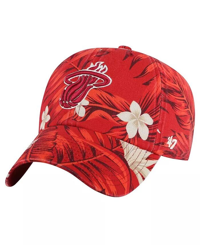 

47 брендовая мужская красная регулируемая шляпа с цветочным принтом Miami Heat Tropicalia '47 Brand, красный