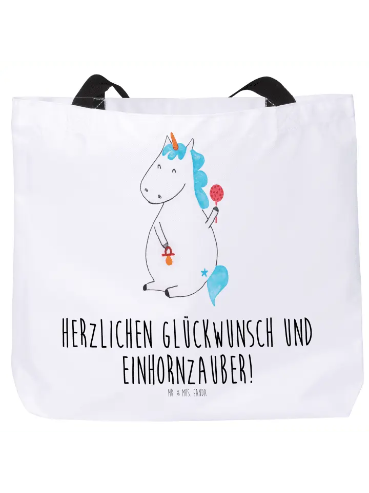 

Сумка-шоппер Mr & Mrs Panda Einhorn Baby, белый