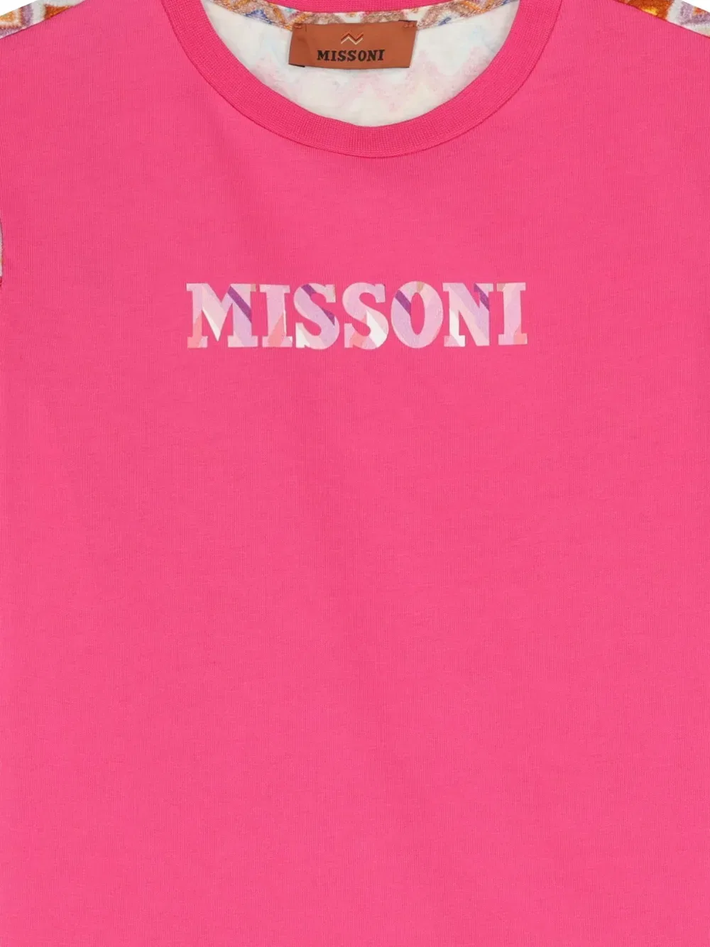 Платье с зигзагообразным узором Missoni Kids, розовый — фото 3