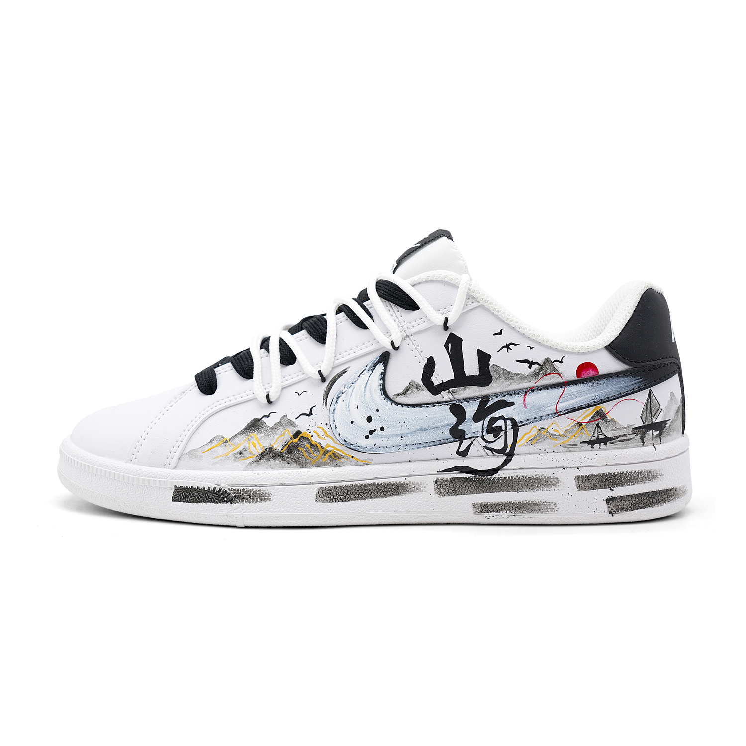 

Nike Кроссовки для скейтбординга Court Royale Sea Butterfly Voyage Thermal Cushioning Low top мужские черно-белые