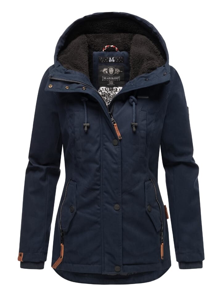 

Пуховик Marikoo Winterjacke Bikoo, цвет Navy with black fur