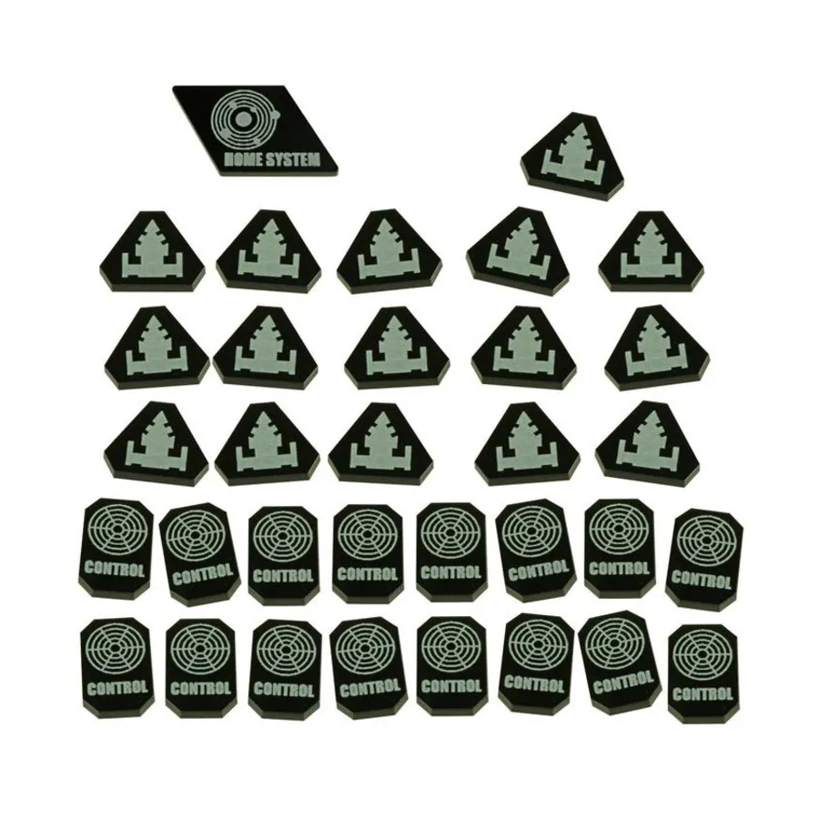 

Набор жетонов управления и контроля — черный (33), Twilight Imperium 4th Edition Gaming Accessories (Litko Aerosystems)