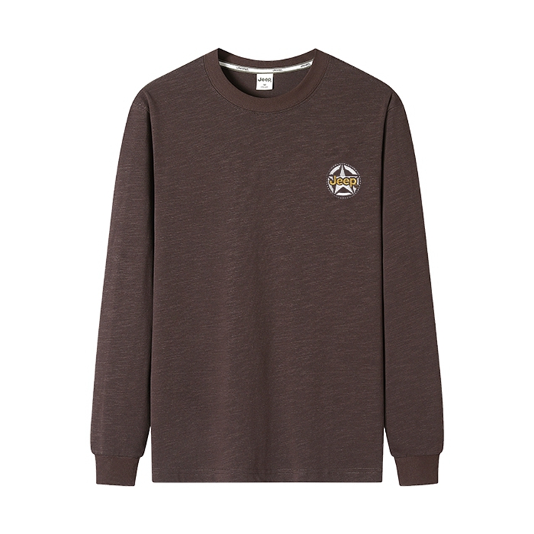 

Футболка мужская с круглым вырезом, умеренный прямой крой Jeep, coffee