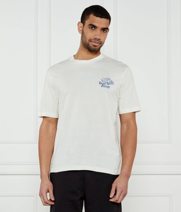 

Футболка с капюшоном Relaxed fit Hugo Blue, экрю