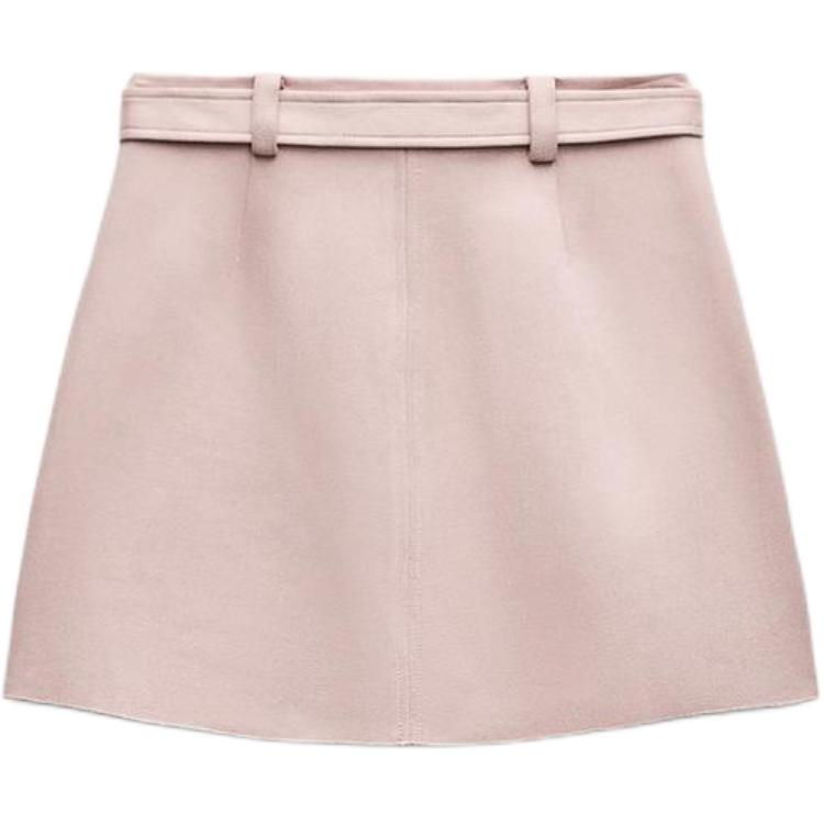 Повседневная короткая юбка женская песочная ZARA — фото 3