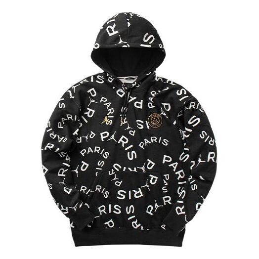 

Толстовка Air Jordan Soccer/Football hooded Full Print Pullover Black, черный