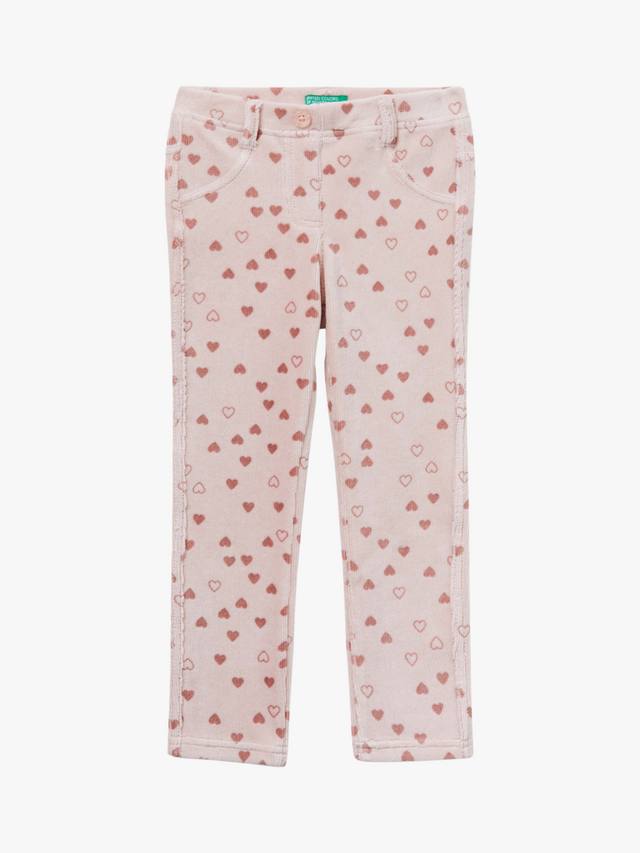 

Детские джинсы-леггинсы из хлопковой ткани с эффектом канекороне Benetton, Pink