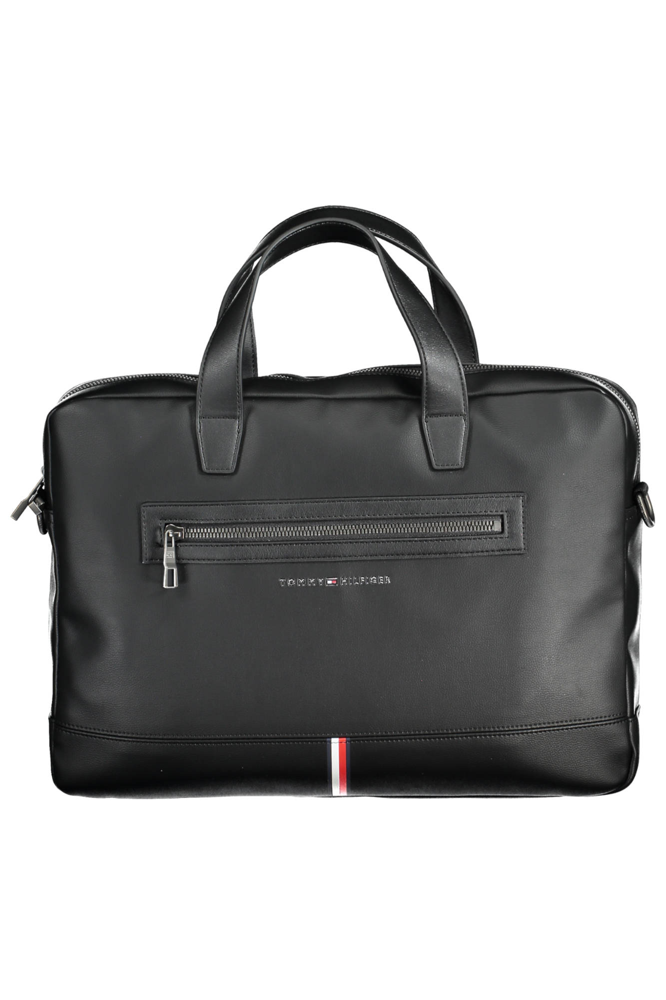 

Мужской портфель Tommy Hilfiger из экокожи с полосками, черный