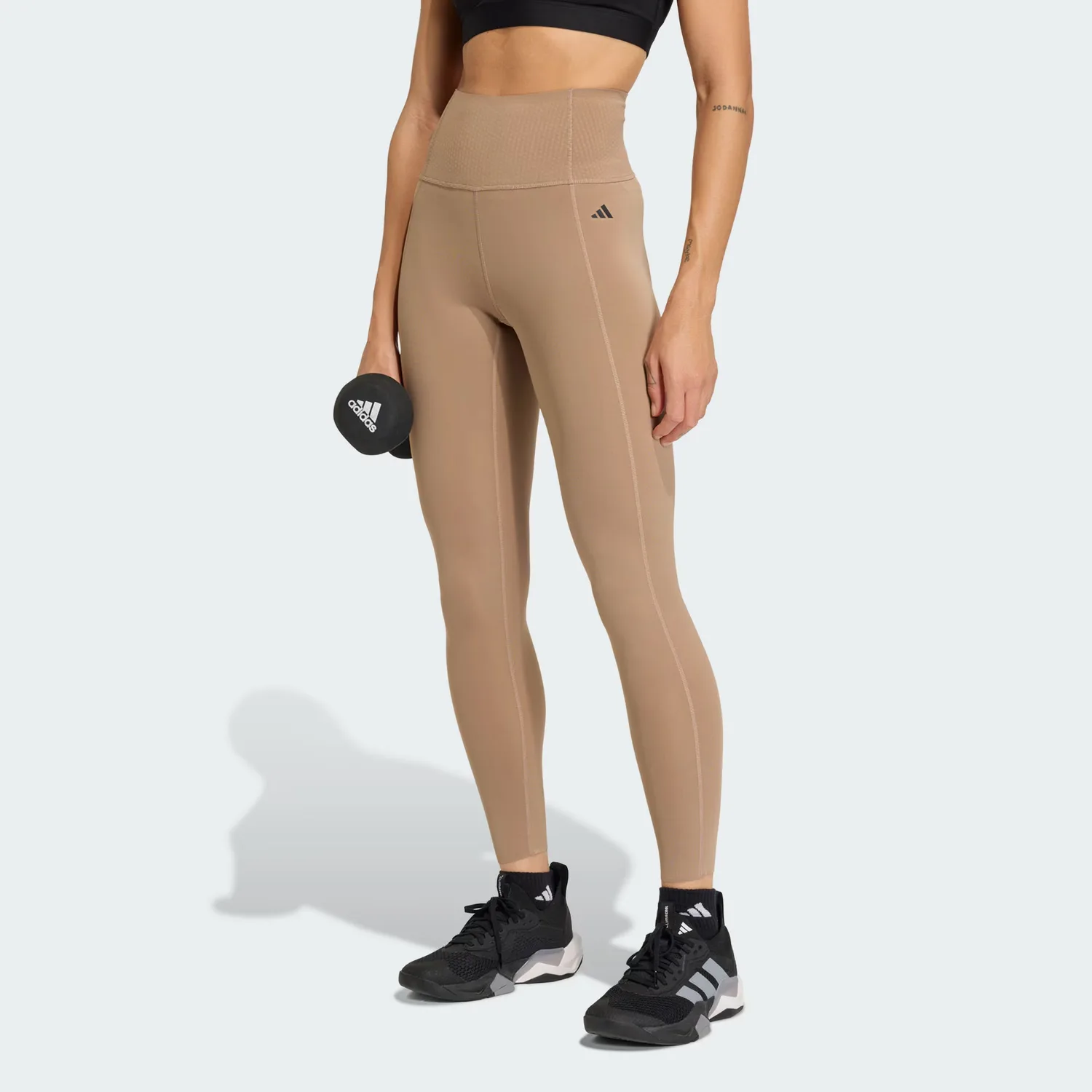 Брюки спортивные ESSENTIALS женские Adidas, розовый коричневый — фото 3
