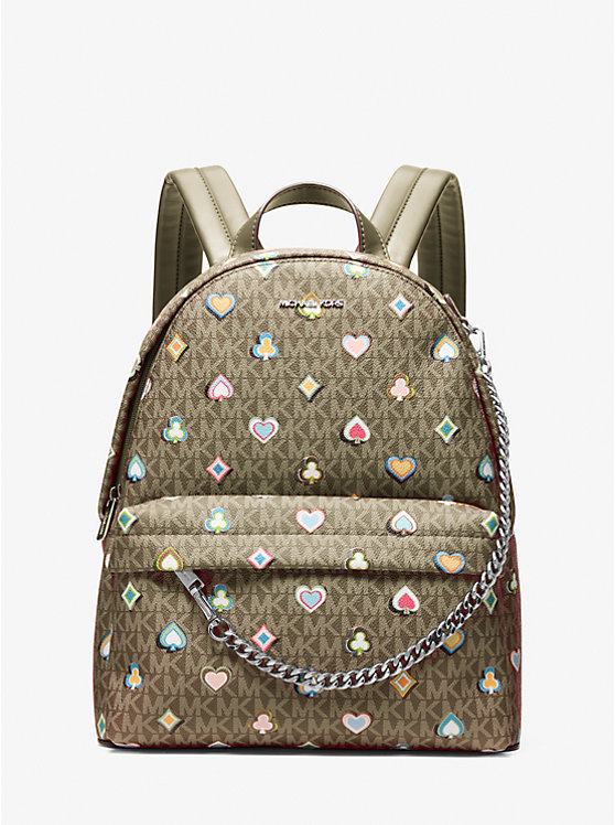 

Средний рюкзак с фирменным логотипом Slater Michael Kors, зеленый