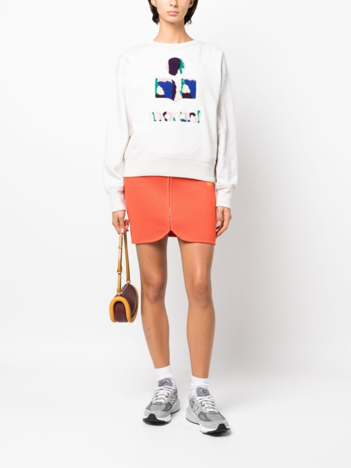 

Marant Étoile мини-юбка Olgane в рубчик, красный