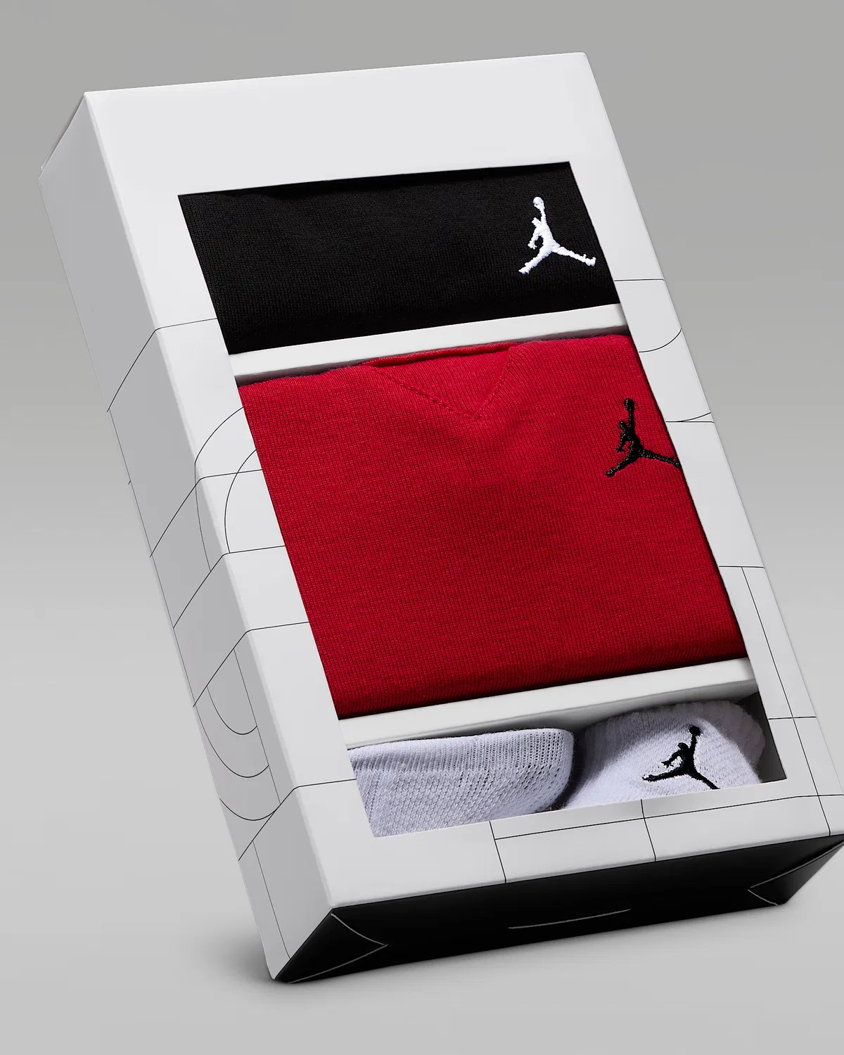 Jordan Baby Essentials Длинный рукав Боди в коробке, Gym Red — фото 3