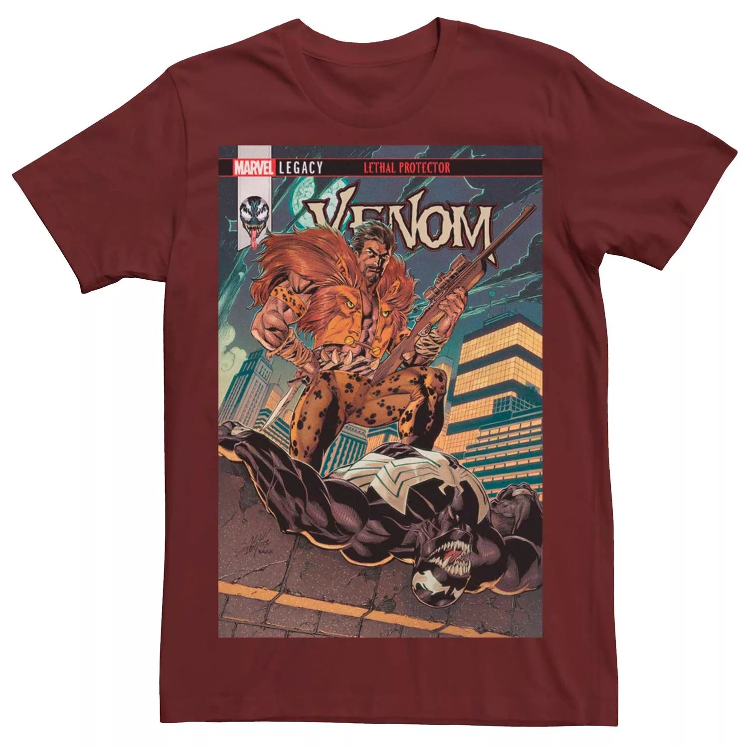

Мужская футболка с обложкой комиксов Marvel's Venom Hunted Licensed Character