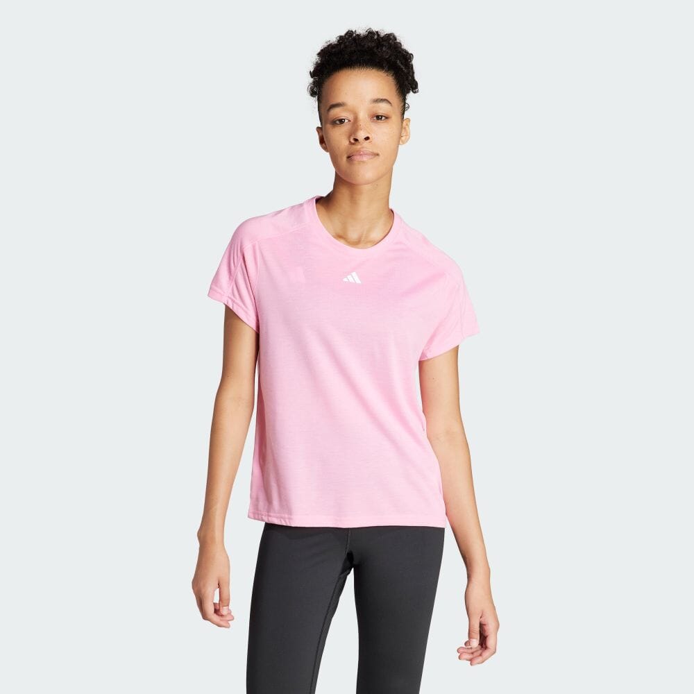 

Футболка Adidas AEROREADY Train Essentials Minimal Logo Crew Neck Short Sleeve T-Shirt, цвет Bliss Pink