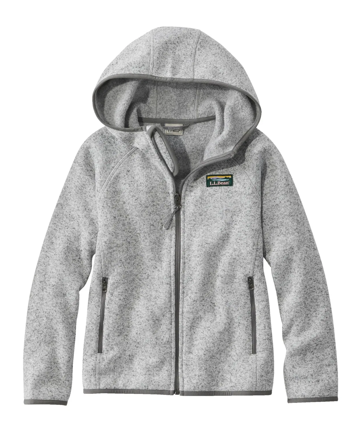 Детский флисовый свитер-флис с капюшоном L.L.Bean, тёмно-синий — фото 2