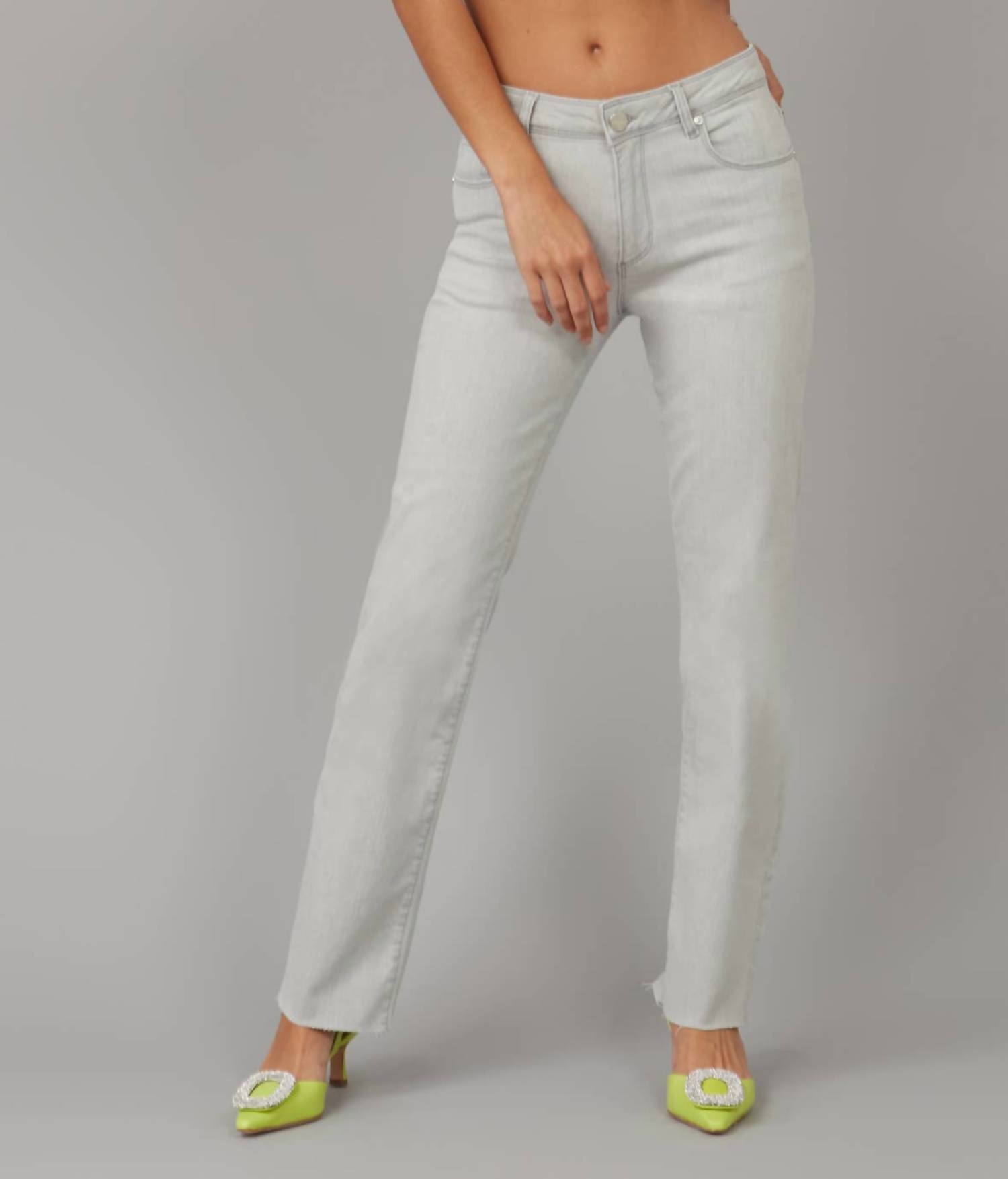 

Прямые джинсы Jasper средней посадки цвета бледно-серый Lola Jeans