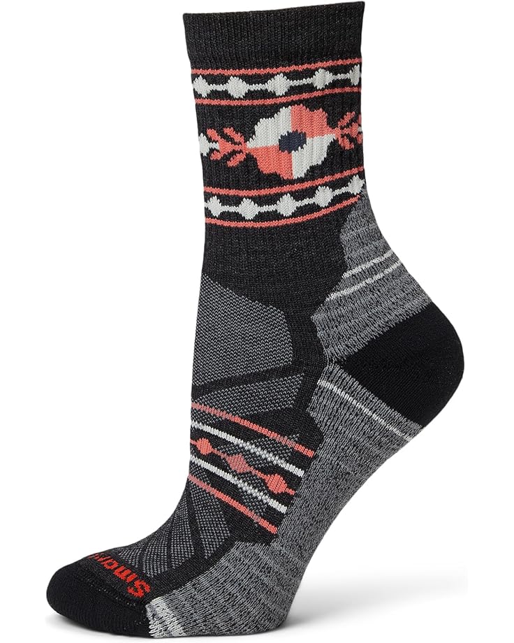 

Носки Smartwool Hike Light Cushion Retro Floral Mid Crew Socks, угольный