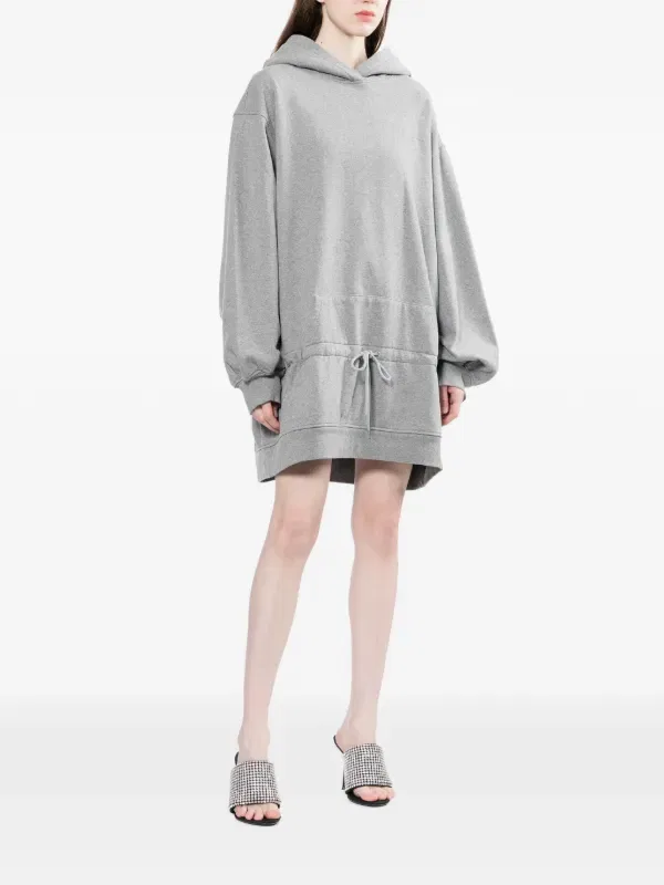 Платье с заниженной талией и капюшоном Alexander Wang, серый — фото 2
