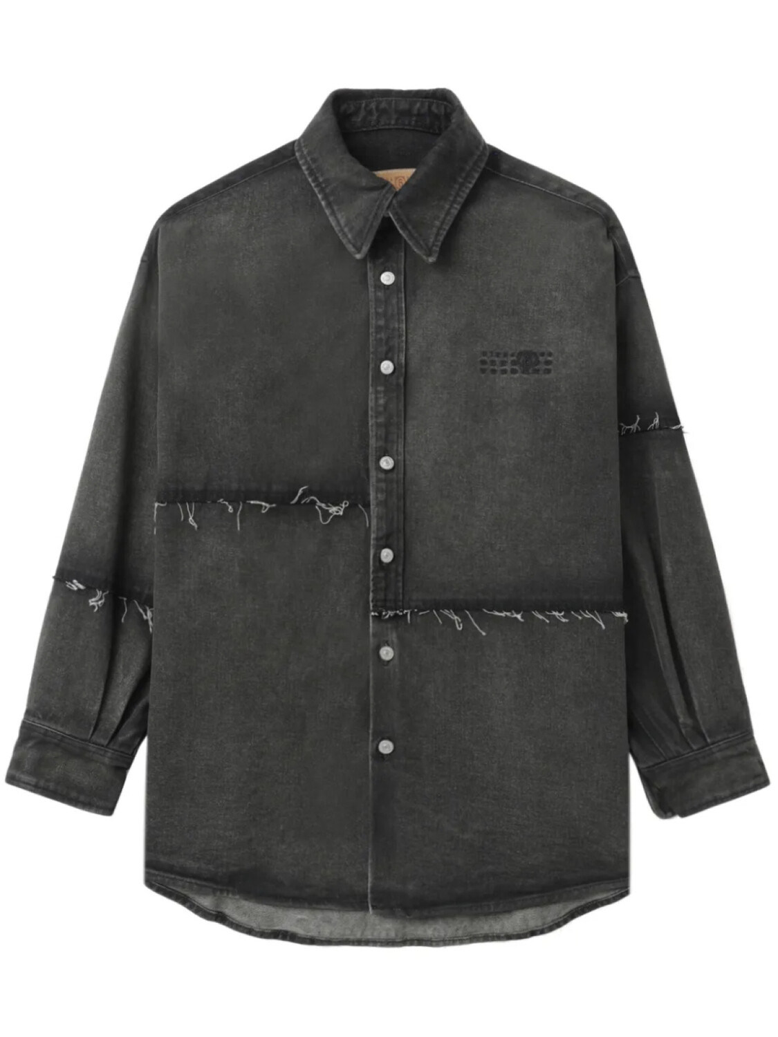 

MM6 Maison Margiela рубашка с вышивкой, серый