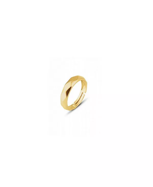 

Широкое кованое кольцо из стерлингового серебра Spero London, gold