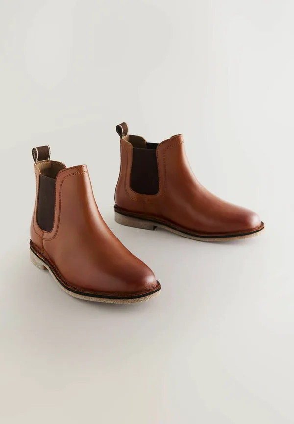 Ботинки челси с широкой колодкой, классические ботильоны Next, Tan Brown — фото 2
