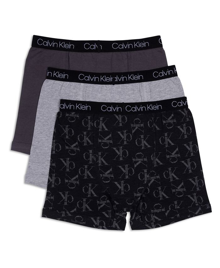 Трусы-боксеры с логотипом Big Boys, набор из 3 шт. Calvin Klein, мультиколор — фото 2