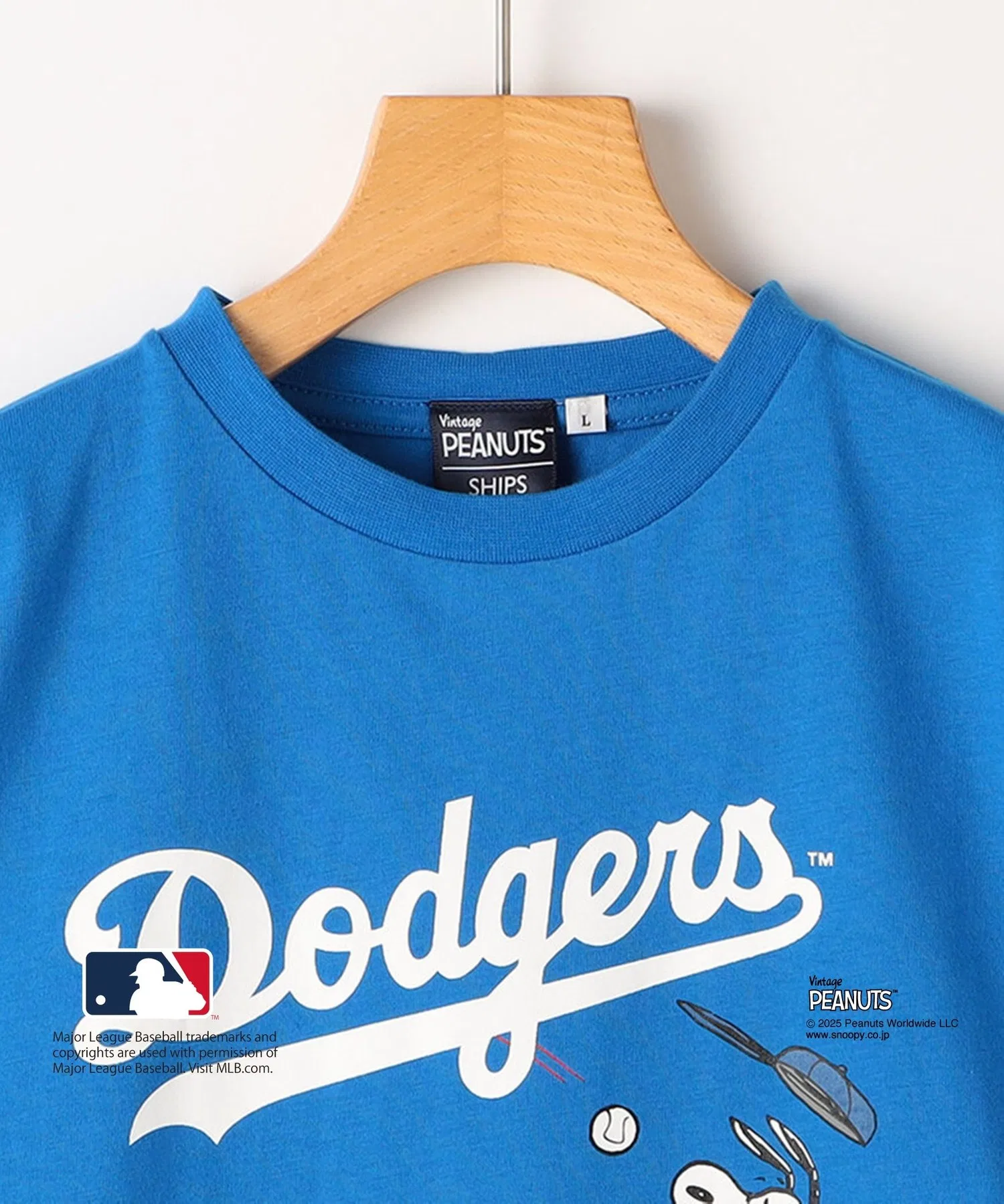 Детская футболка SHIPS KIDS PEANUTS MLB с принтом белая — фото 3