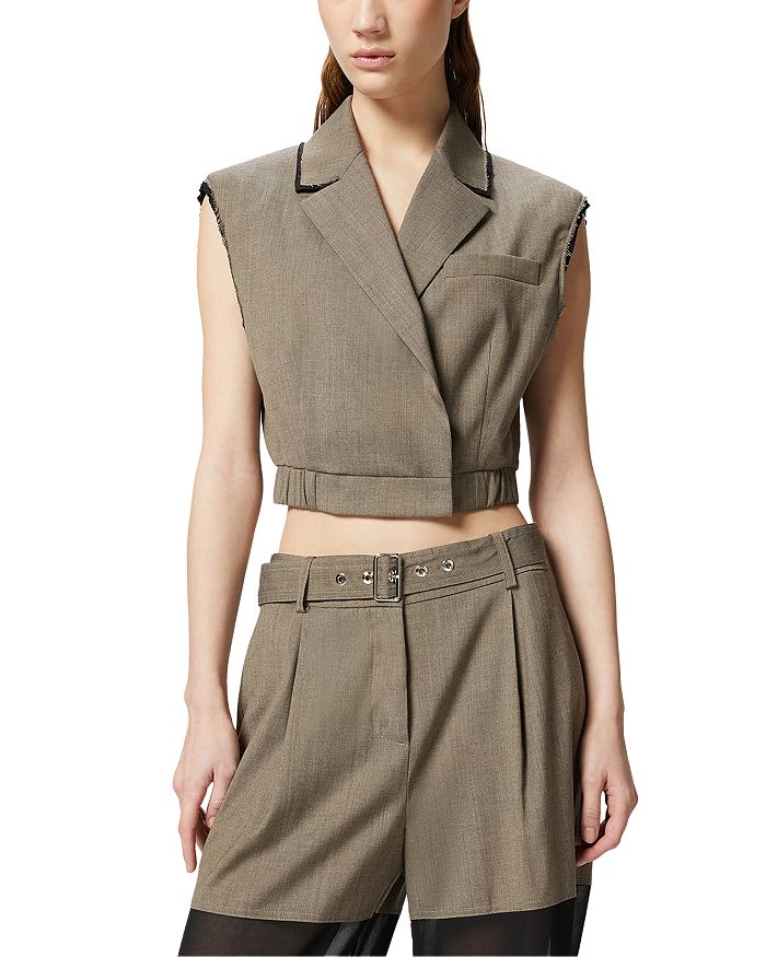 

Жилет Guardami из смесовой шерсти PINKO, коричневый/бежевый