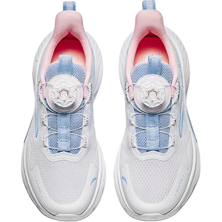 Antakids Легкие амортизирующие низкие детские беговые кроссовки White Blue — фото 4