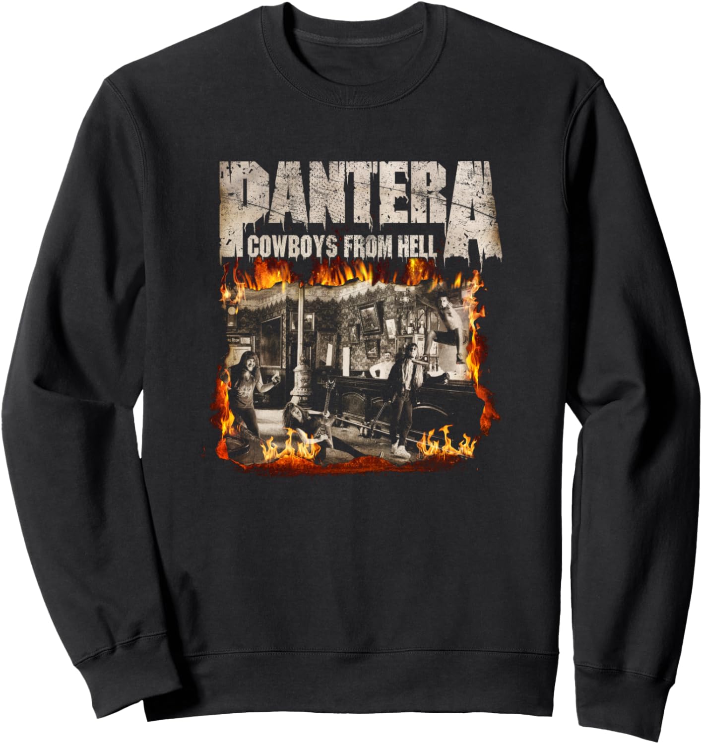 

Официальная винтажная толстовка Pantera в рамке, черная, Черный, Официальная винтажная толстовка Pantera в рамке, черная
