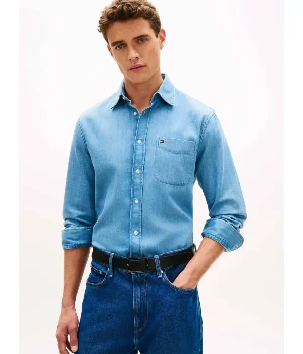 Джинсовая рубашка regular fit Tommy Hilfiger, синий