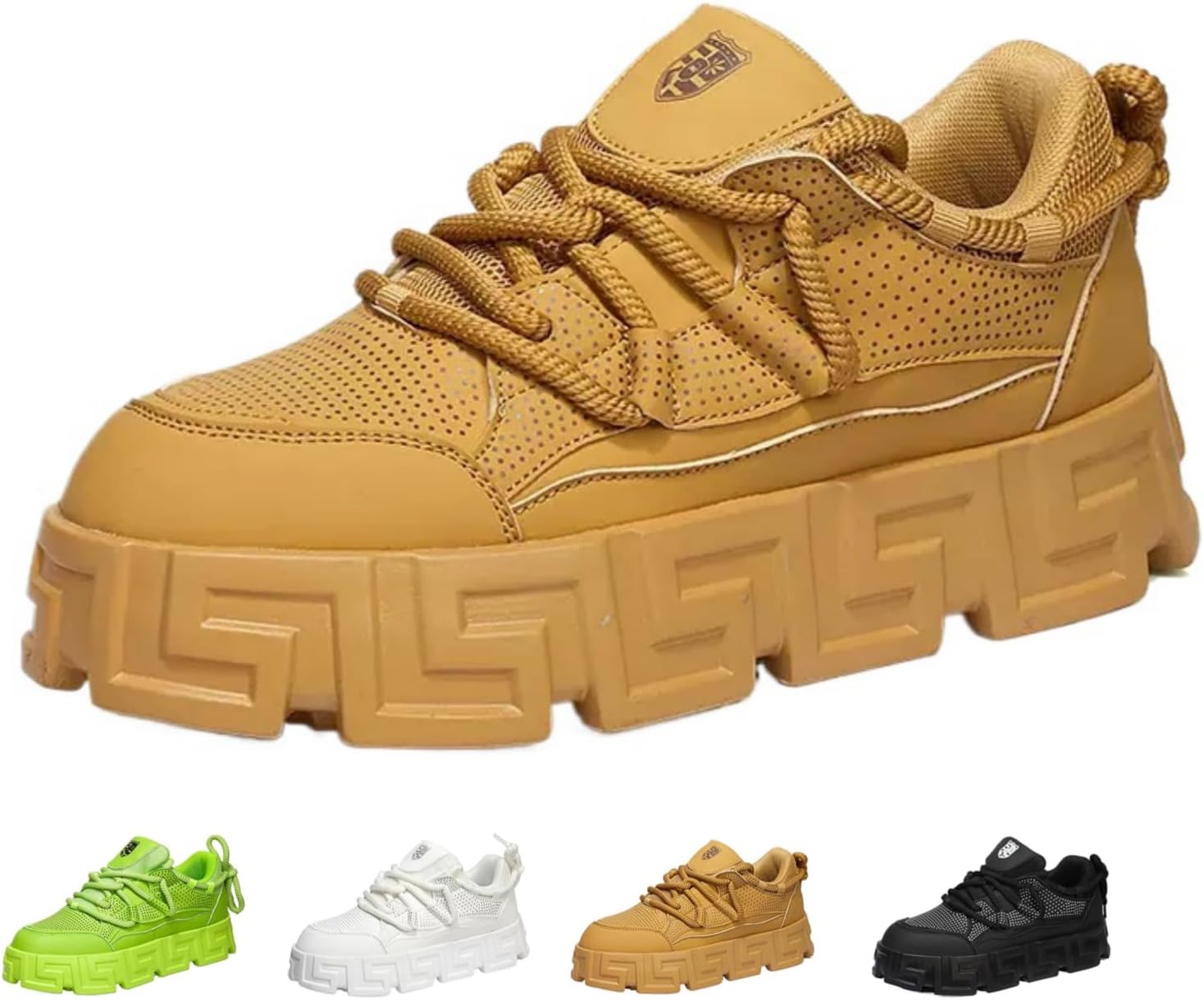 

Кроссовки MACEFIL Fashion Classic с платформой, массивной подошвой, дышащие, для уличного и повседневного стиля, в носке, хаки