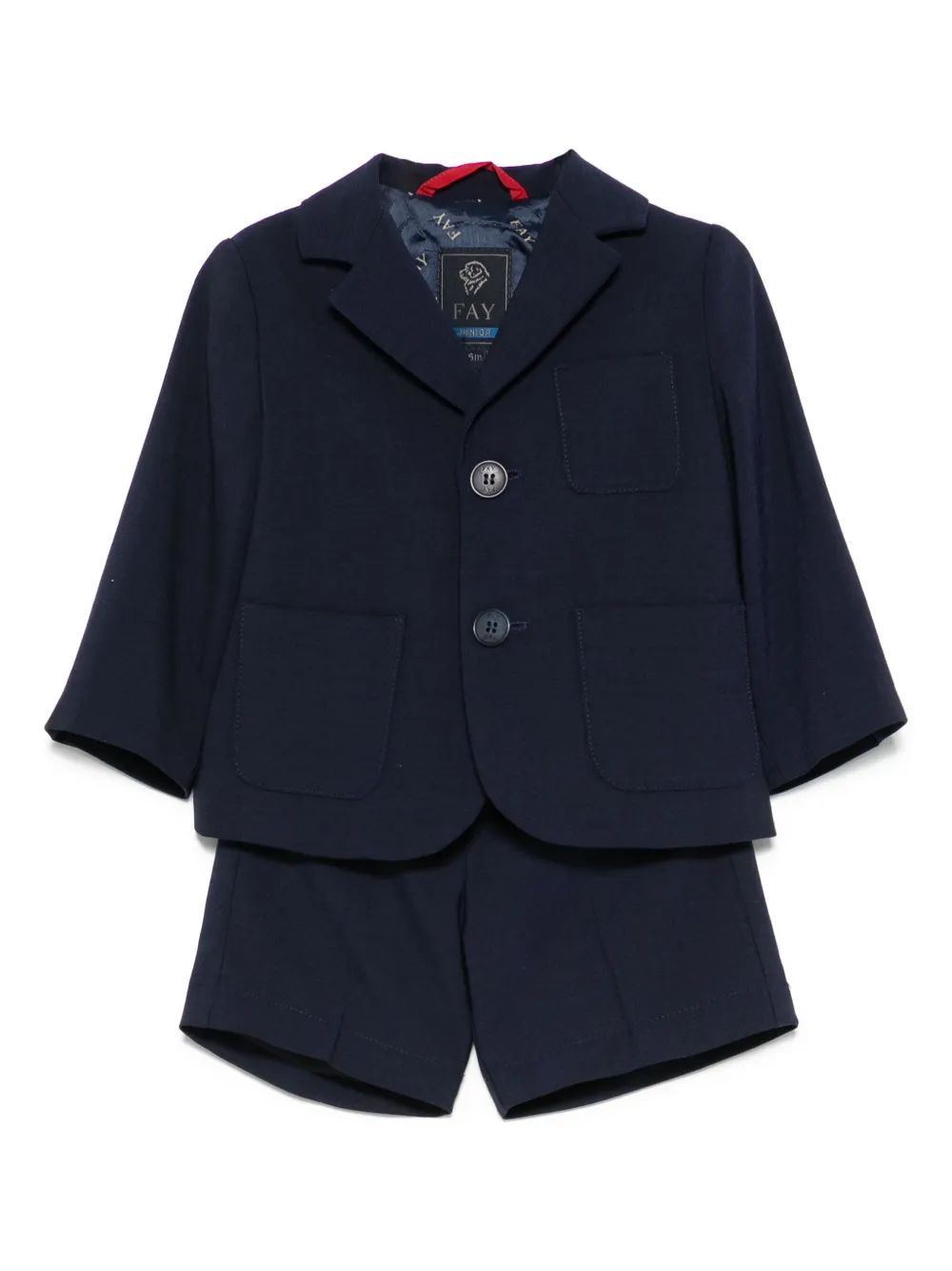 

Комплект из топа и шортов со складками Fay Kids, синий
