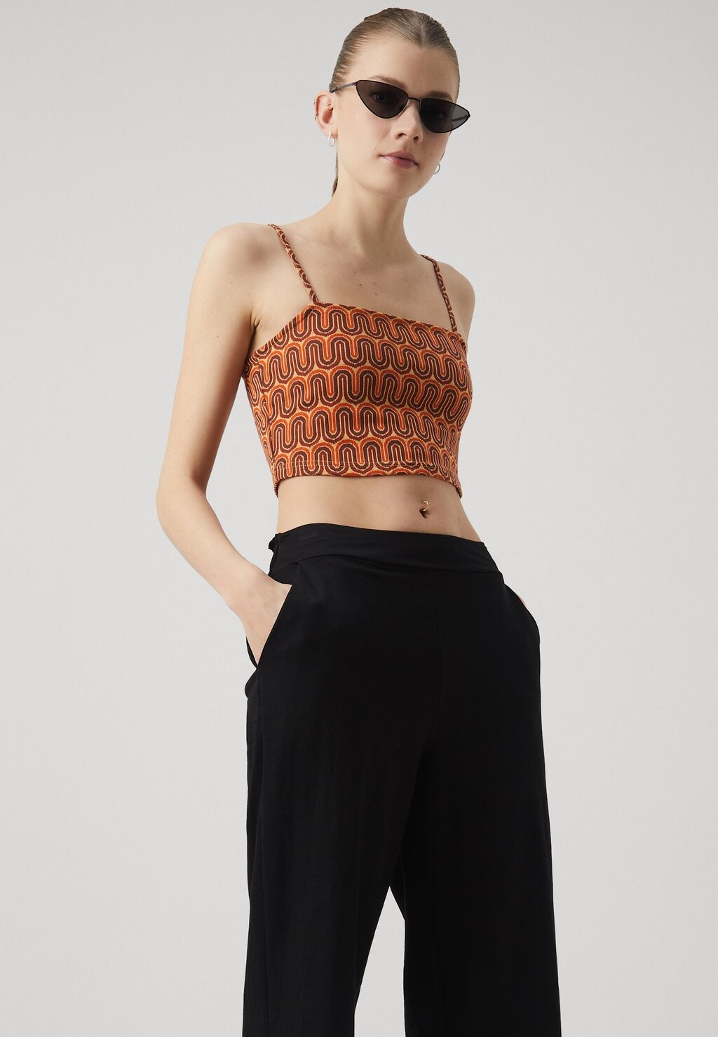 

Брюки PCKINDA PANTS Pieces, черный