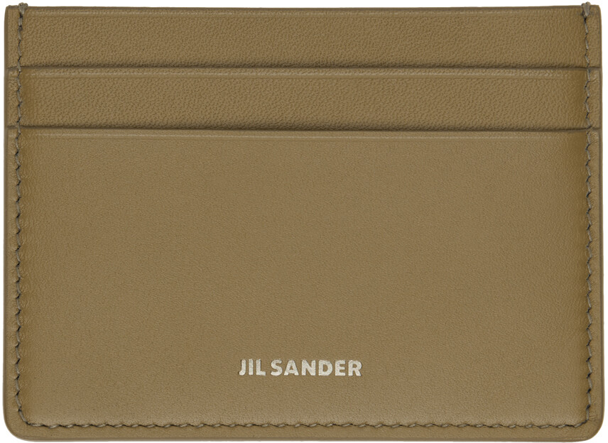 

Держатель кредитной карты цвета хаки Jil Sander
