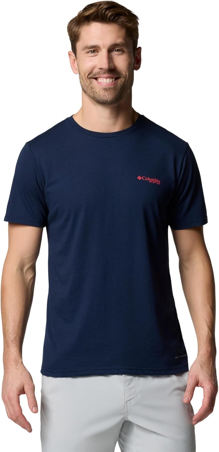 

Мужская футболка Columbia PFG Fish Flag II с коротким рукавом, Collegiate Navy/Sunset Red Gradient, Красный, Мужская футболка Columbia PFG Fish Flag II с коротким рукавом, Collegiate Navy/Sunset Red Gradient