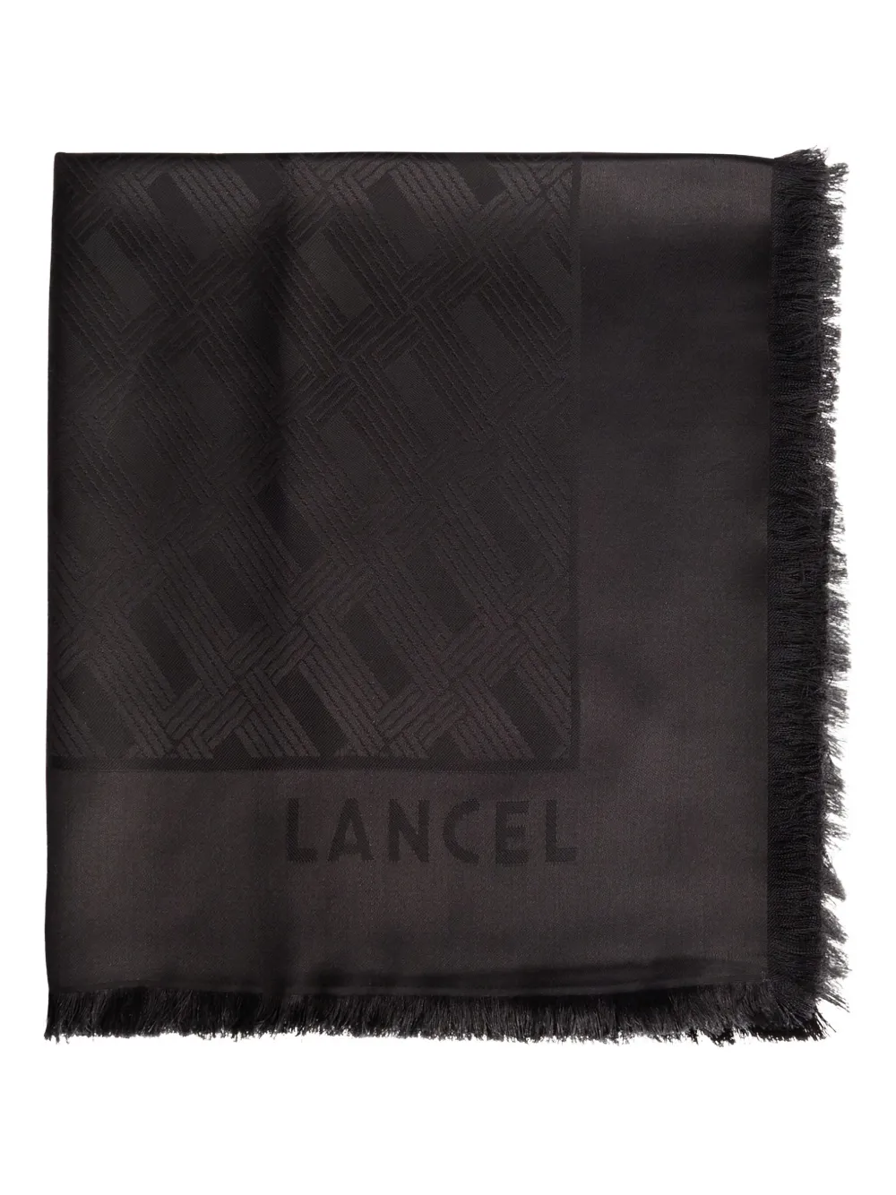 

Шарф с монограммным узором Lancel, черный