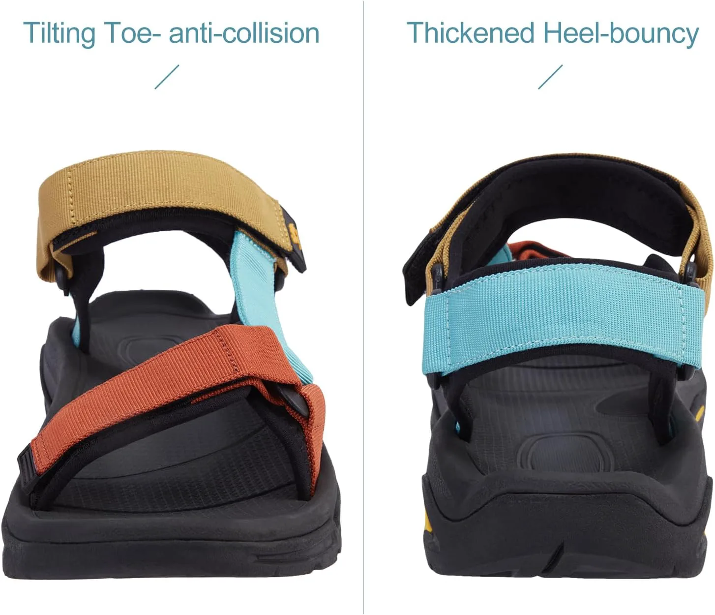 

Мужские водонепроницаемые треккинговые сандалии CAMEL CROWN с поддержкой свода стопы, открытым носком, для лета, активного отдыха на улице, на пляже и водных видов спорта, синий/хаки