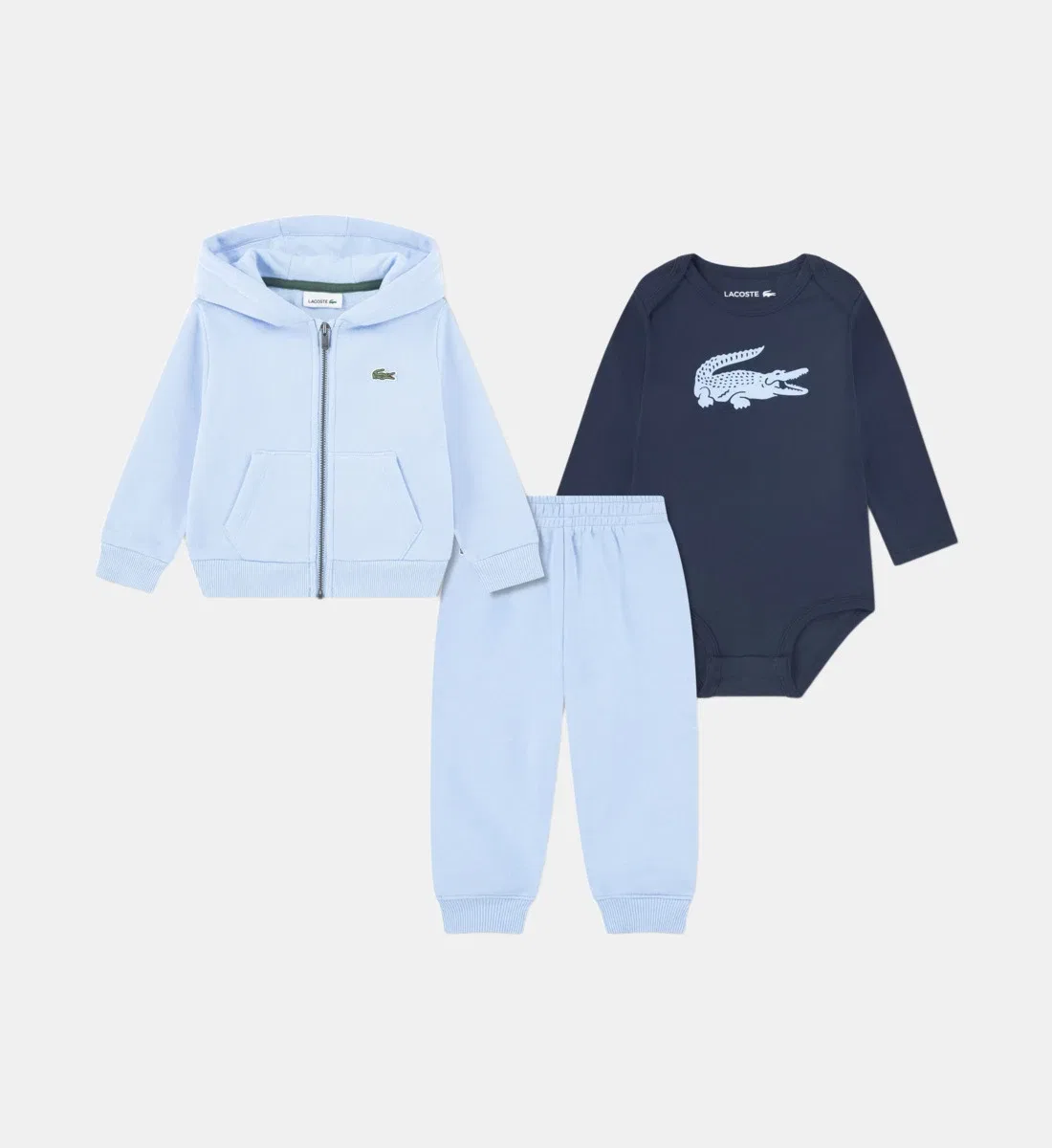 Комплект из 3 предметов из флисового хлопка Lacoste, синий