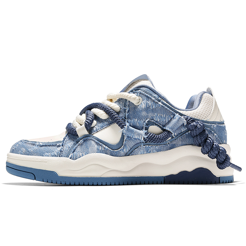 

VIIEAS Дышащие низкие скейтерские кроссовки мужские небесно-голубые, цвет Sky Blue