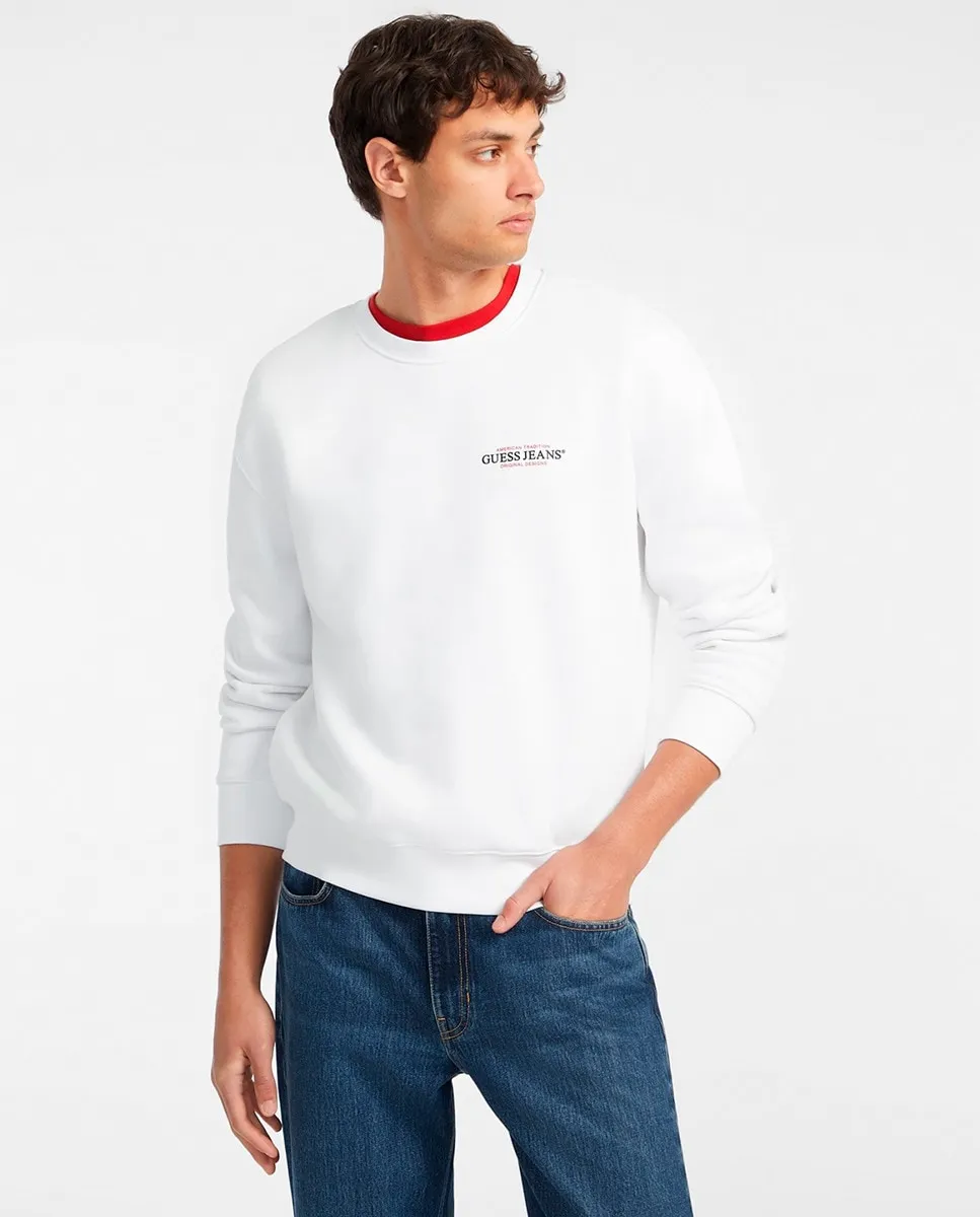 

Мужская толстовка с длинным рукавом Guess Jeans, белый