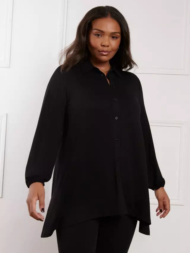 

Топ Live Unlimited Curve Jersey Hanky Hem, черный