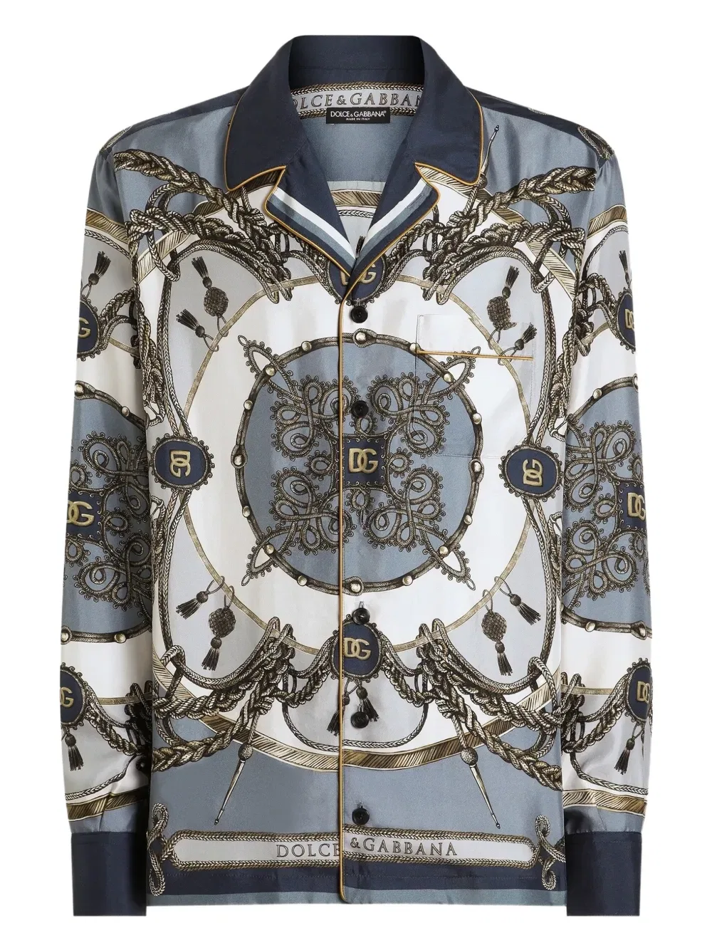 Рубашка с принтом Dolce & Gabbana, синий