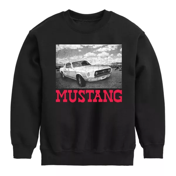 

Флисовая толстовка Ford Mustang Photoreal для мальчиков 8-20 лет Licensed Character, черный