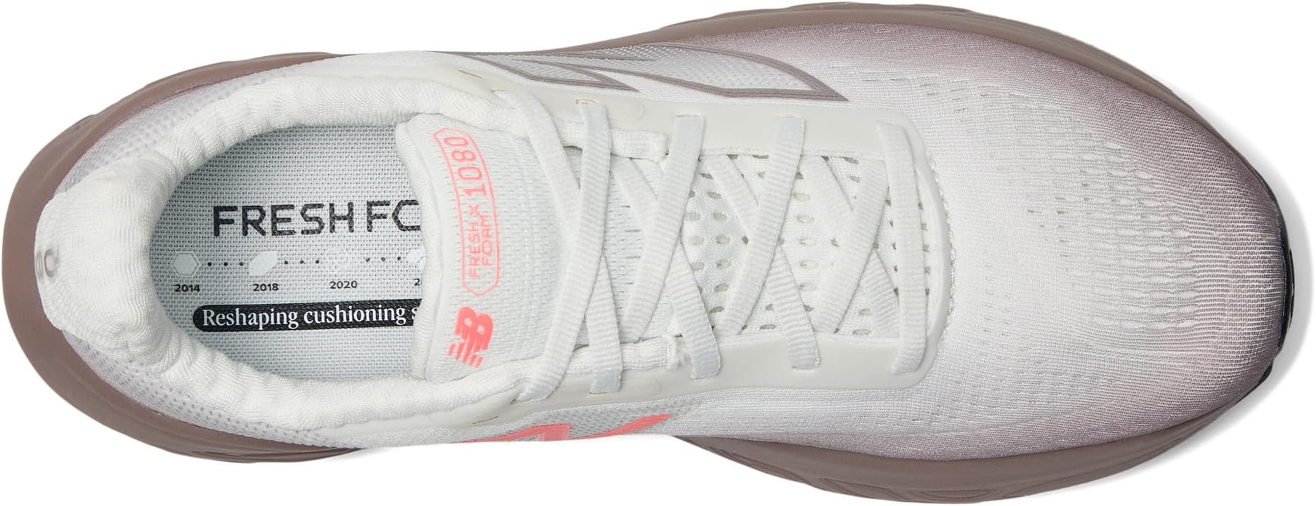 Кроссовки New Balance Fresh Foam X 1080v14, цвет Earth Shadow/Reflection/Urgent Red — фото 2